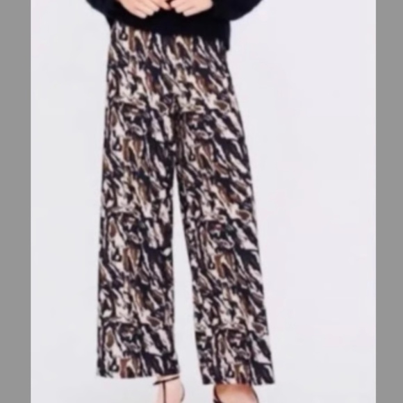 Zara Wide Leg Palazzo Pants Small - Picture 4 of 9